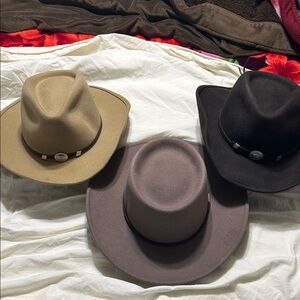 Classic Stetson 100% wool, crushable Cowboy Hat - Black (third hat)